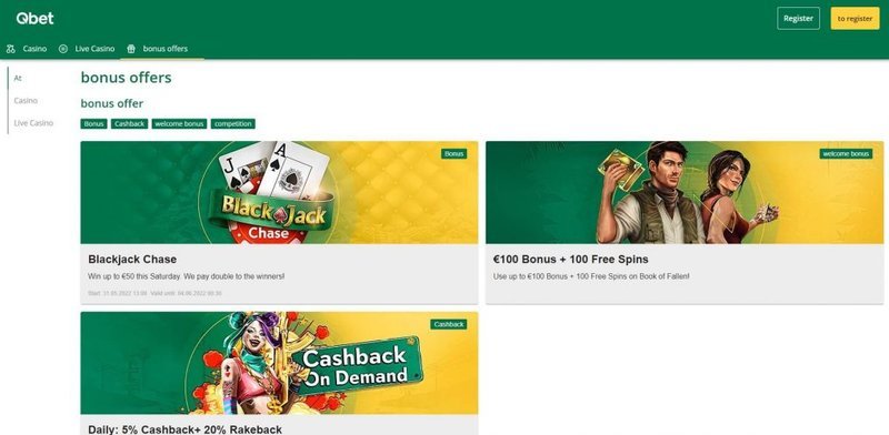 Overview of qbet casino no deposit bonus