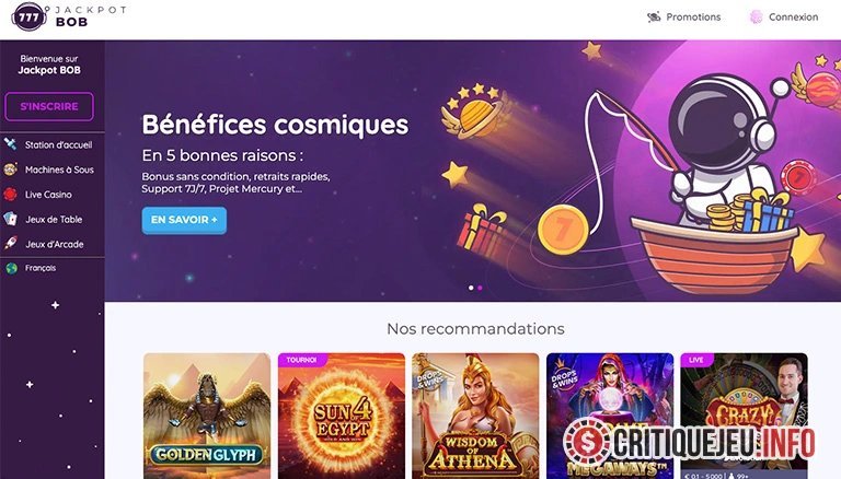 Bob jackpot casino à France